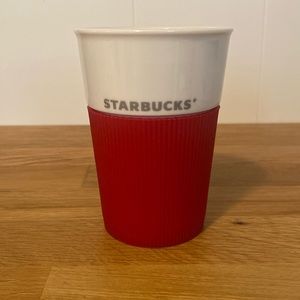 2011 Starbucks Red Insulated New Bone China 8 oz Mug